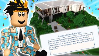 I built a bloxburg house using a RANDOM HOUSE GENERATOR... this was scary