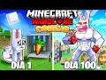 SOBREVIVÍ 100 DÍAS como un CONEJO en MINECRAFT HARDCORE!