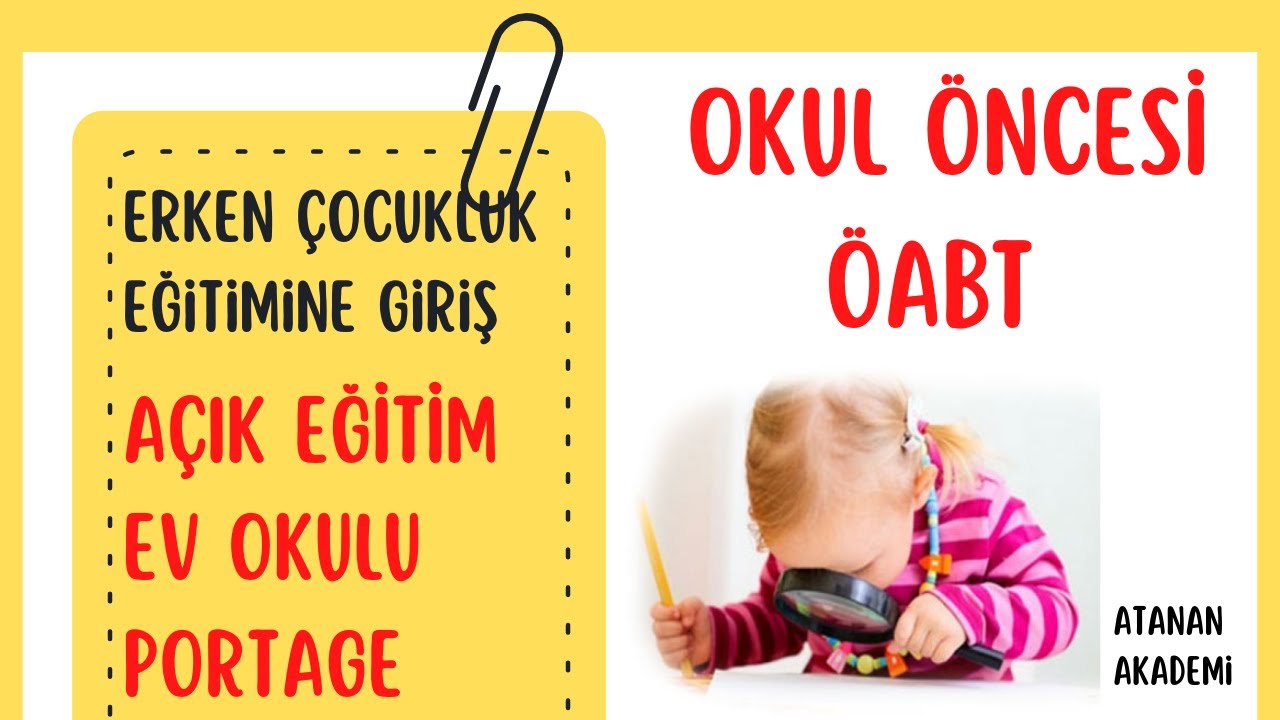17) AÇIK EĞİTİM- EV OKULU- PORTAGE