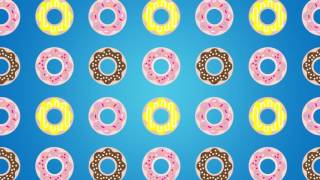 Футаж: голубые пончики