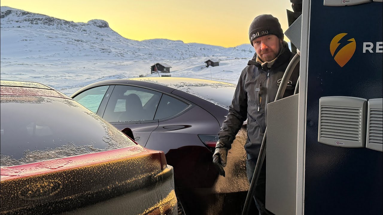 Vintertest 2025: Hurtigladeanalyse av Ford Capri, Hyundai Ioniq 5, Xpeng G6 og Tesla Model Y