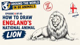 How to Draw a Lion Step by Step (England's National Animal) EASY 🏴󠁧󠁢󠁥󠁮󠁧󠁿