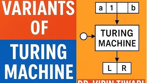 Lecture 47 Variants of Turing Machine