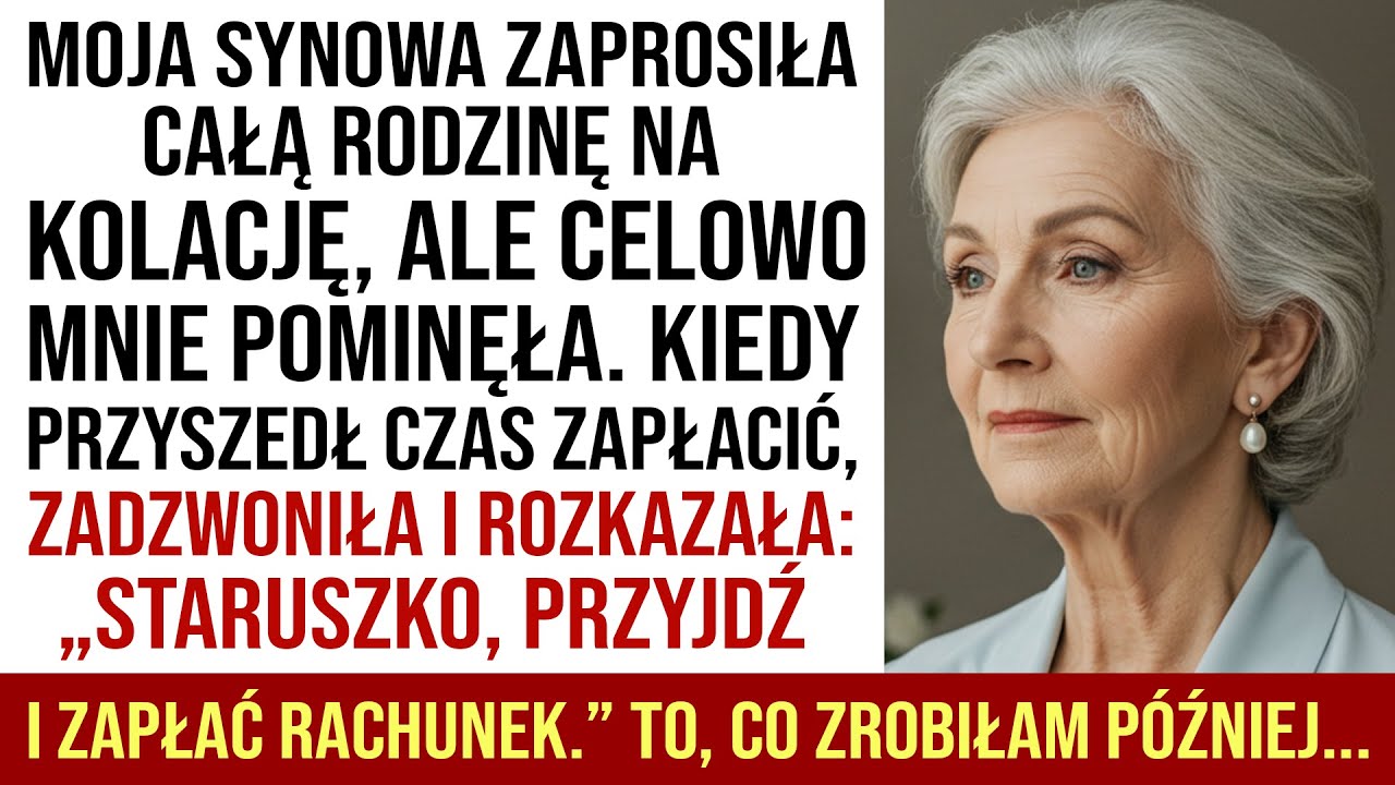 „Stara Babo, Zapłać Rachunek” - Powiedziała Moja Synowa. To, Co Zrobiłam Potem, Ich Zamurowało