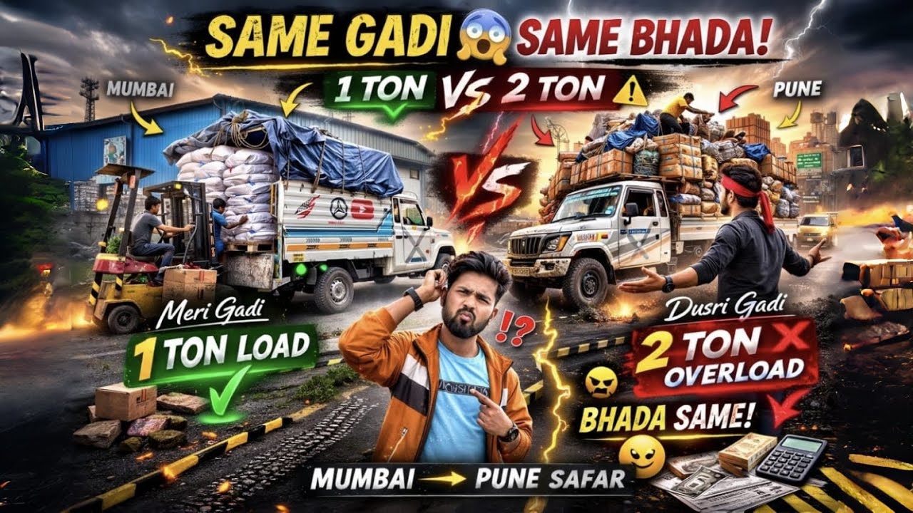 1 टन vs 2 टन Overload | ऐसे खराब होता है मार्केट! 🚛 bapre 🧐
