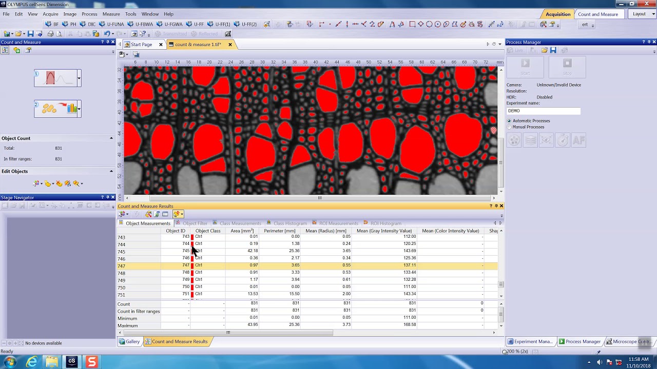 Cellsens DI V2 1 Count and Measure 4 Count and Measure Result Object
