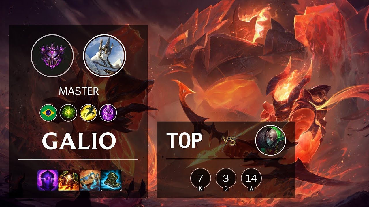 Galio Top vs Singed - BR Master Patch 10.6