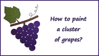 Easy grapes painting for kids
