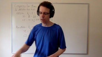 Standard Error and Confidence Interval for a Difference of two Means