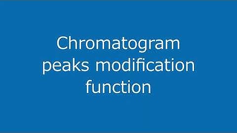Chromatogram peaks modification function in MS-DIAL5