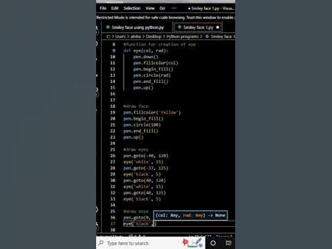 How to make smiley face using Python ๐ || Python Wallah || - YouTube