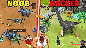 SHINCHAN NOOB vs PRO vs HACKER in BIGGEST DINO UNIVERSE with FRANKLIN & CHOP | DREAM SQUAD