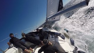Sailing with wind force 7