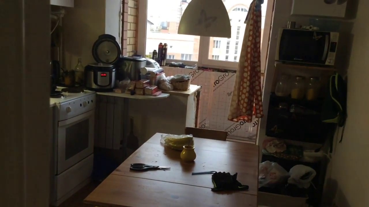 Демонтаж оконного блока - утепление балкона - YouTube