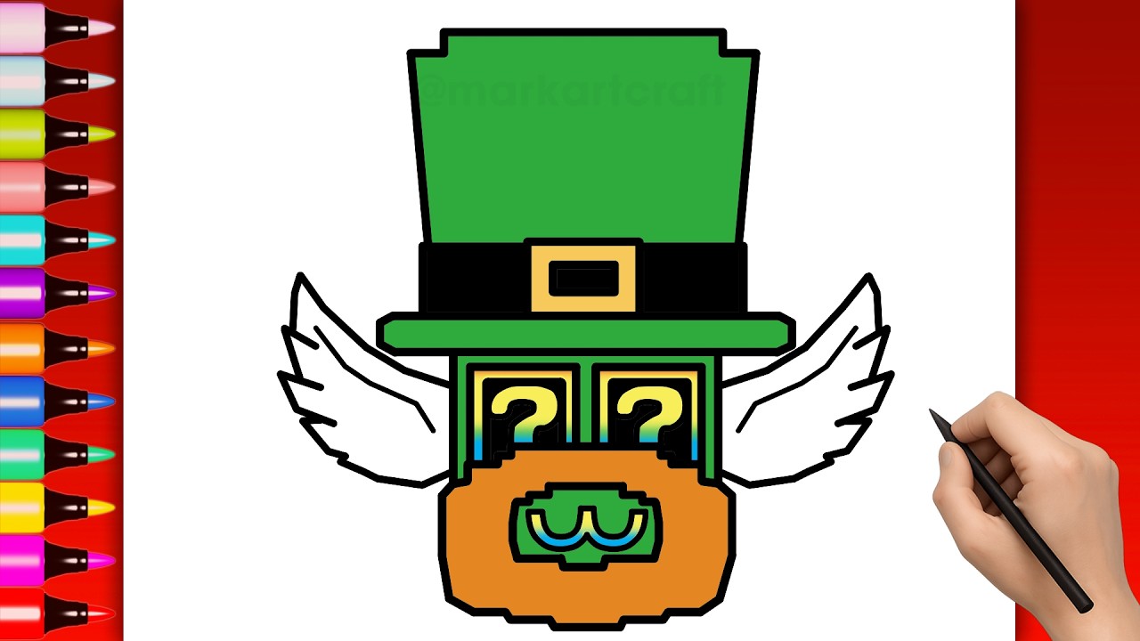 How to Draw Leprechaun Lucky Block from Steal a Brainrot [ROBLOX
