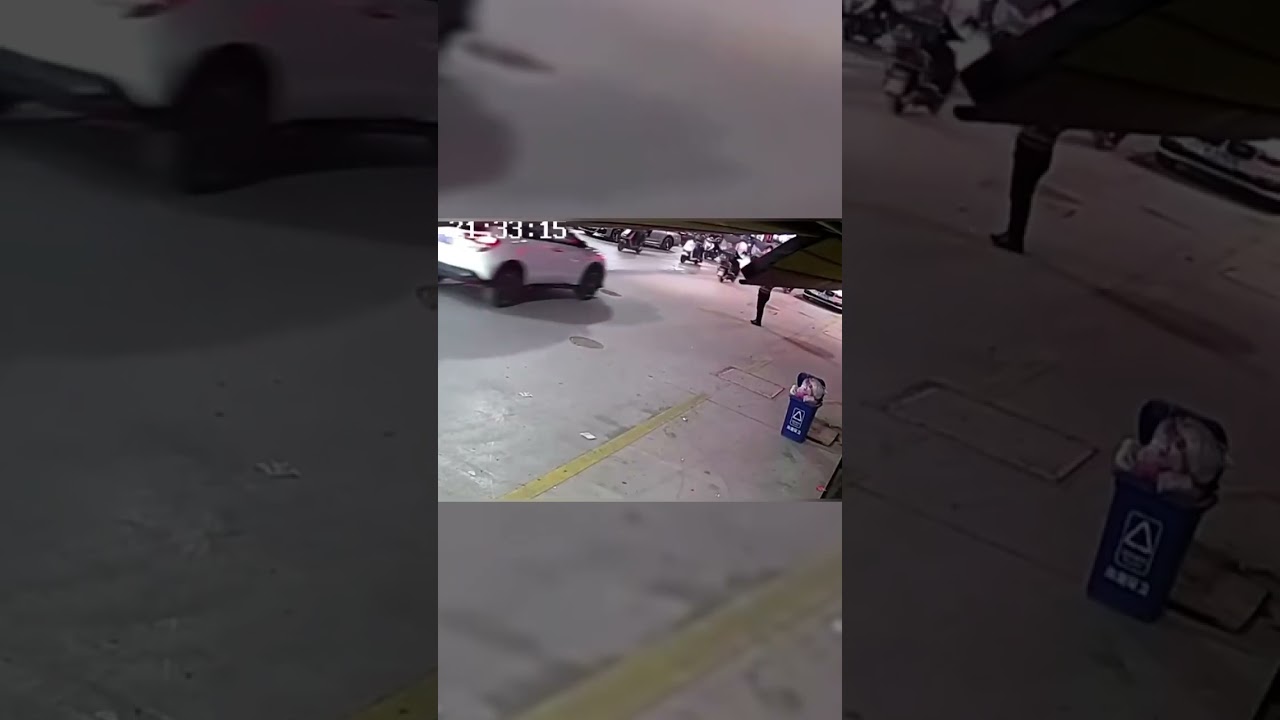 Pedestrians, motorists scatter after manhole covers explode into air #Shorts