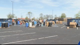 Residents dispose of household hazardous wastes