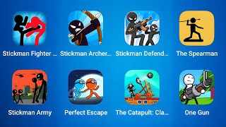 Stickman FIghter, Stickman Archer, Stickman Defended, The Spearman, Stickman Army, The Catapult screenshot 2