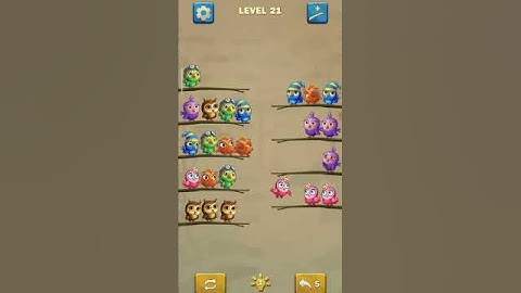 🐦🐦 Bird Sort Puzzle ! Gameplay Walkthrough  Level 21 #shorts #1mviralgaming