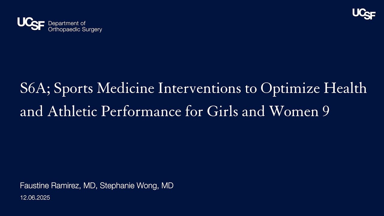 S6A; Sports Medicine Interventions to Optimize Health and Athletic