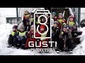 Kindergarten kids skiing in Ísafjörður, Iceland