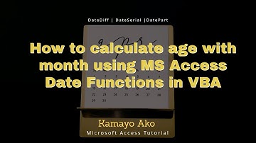 How to calculate age with month using MS Access Date Functions in VBA