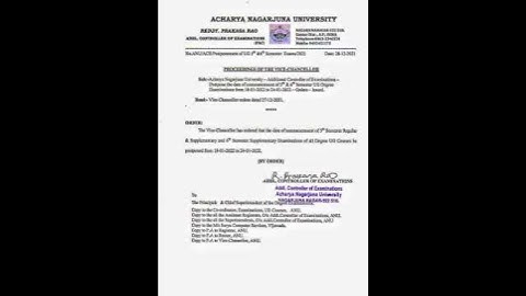 Degree 5th and 6th sem exams postponed //ANU//