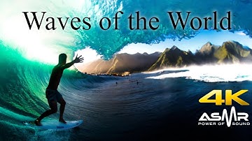 🔴 (ASMR) Waves of the World/Surfing🌊 - Hawaii, Teahupo