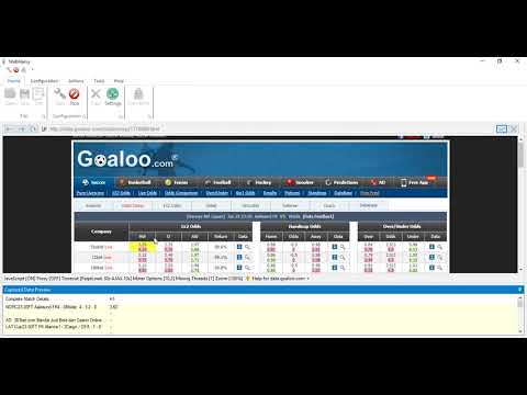 How to scrape odds data of a bookmaker from Goaloo using Webharvy