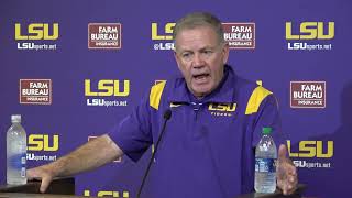 LSU Brian Kelly EPIC WIN over Alabama postgame press cconference