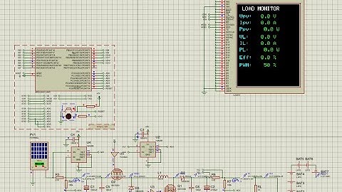 Solar Buck-Boost Converter Simulation with TFT Display in Proteus | Arduino-Based