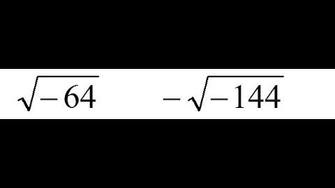 Express Square Roots of Negative Numbers Using 𝑗 ( i ) 06