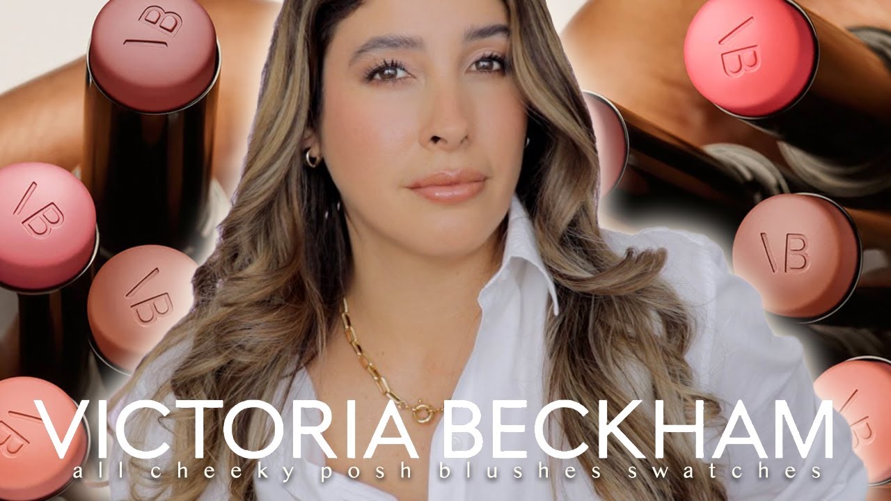 VICTORIA BECKHAM CHEEKY POSH CREAM BLUSHES ALL 5 SHADES Review Face Swatches on OVER 40 SKIN