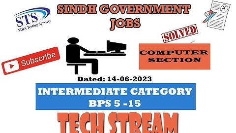 IBA STS Sukkur Intermediate Category (Computer Section) solved paper held on 14/06/2023