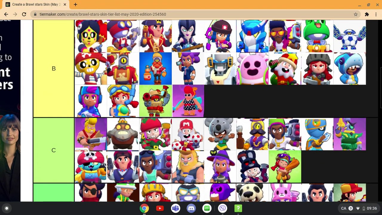 Ranking Every Skin In Brawl Stars Youtube - skin tier list brawl stars