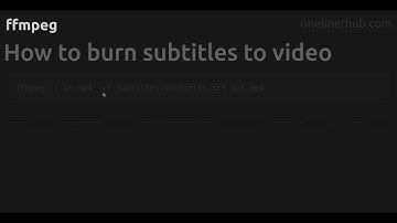 How to burn subtitles to video #ffmpeg