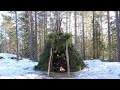 Construire un abri de survie hivernal  tipi  comptences bushcraft