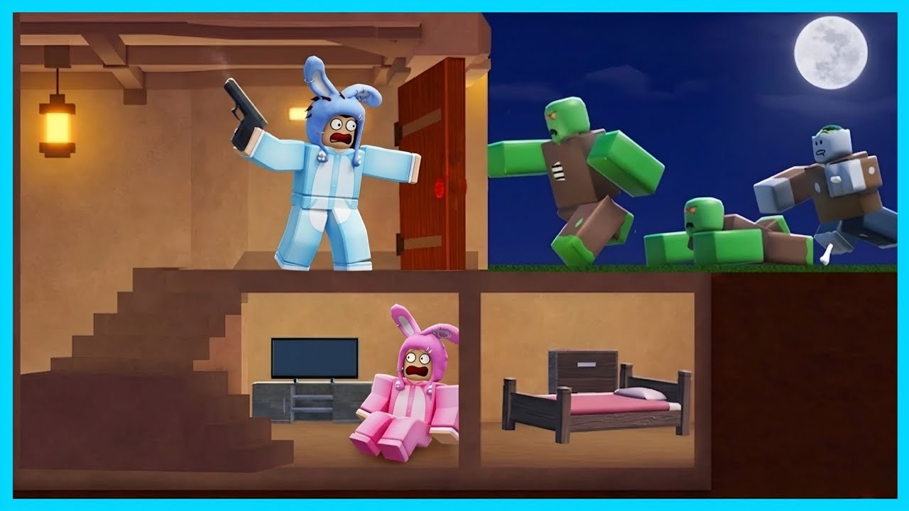MIPAN & ZUZUZU Buat Rumah Aman Bawah Tanah Untuk Bertahan Dari Kiamat ZOMBIE!