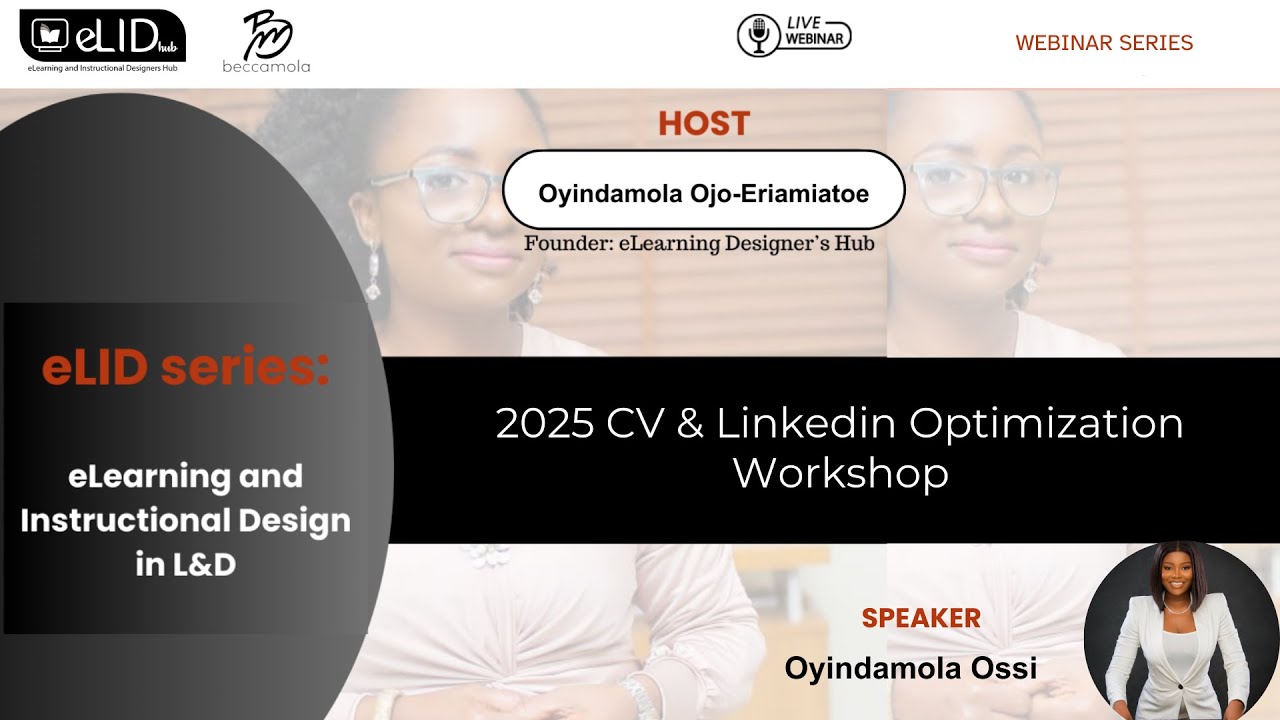 CV & LINKEDIN OPTIMISATION WORKSHOP - YouTube