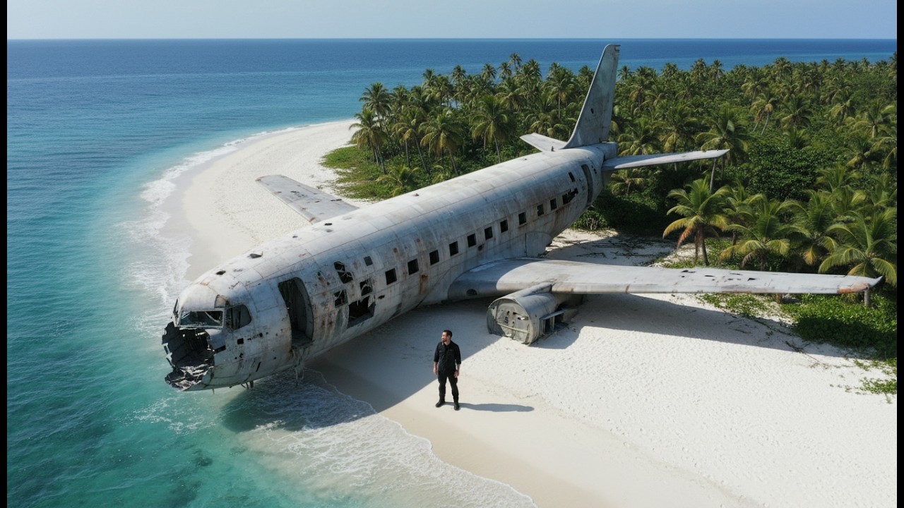 LOST ON AN ISLAND 🤯… THEN I FOUND A CRASHED PLANE