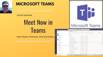 How to use Microsoft Teams.  Create a new team, meet now and record chat and notes.