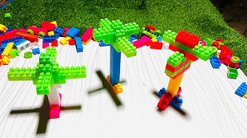 Satisfying DIY Trees ASMR building Blocks Lego blocks relaxation #satisfying #asmr #lego 