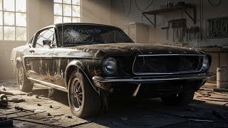 Tom Cruise Favourite Car |Abandoned Black Ford Mustang 1967 Full Restoration |ASMR Car Restoration 