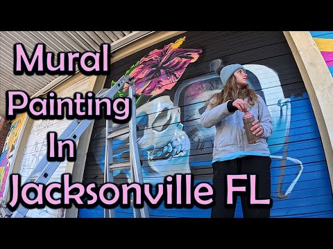 Painting a Mural at the 2025 Jacksonville Mural Festival