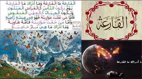 🌷 تعليم تلاوة سورة القارعة باحكام التجويد🌹 اقرأها صح🌹