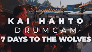 NIGHTWISH Kai Hahto Drumcam ' 7 Days To The Wolves' / Vaasa June 2023