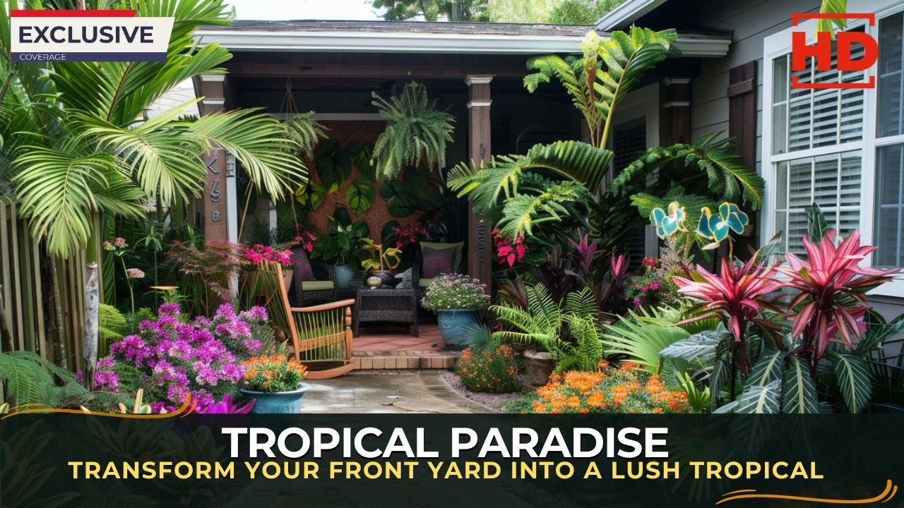 Transform Your Front Yard into a Lush Tropical Paradise with a Cozy ...