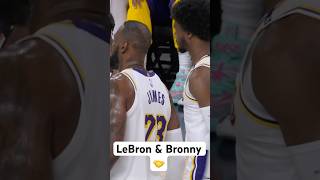 Celebrity LeBron & Bronny James share the court for the 1st time in preseason action! 🔥🤝|#Shorts Profile