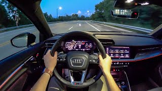 2022 Audi RS 3  POV Night Drive (Binaural Audio)