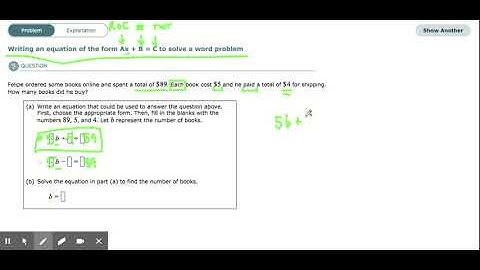 ALEKS - Writing an equation of the form Ax + B = C